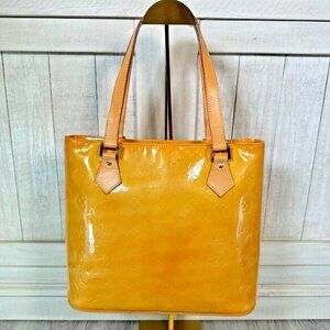 LOUIS VUITTON Houston Tote Jaune Passion Yellow/Orange Leather Monogram Vernis